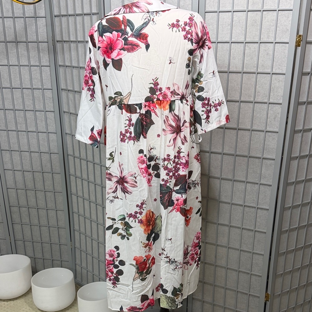 Multicolor Floral Long Sleeve Dress, Size Small - Picture 2 of 7